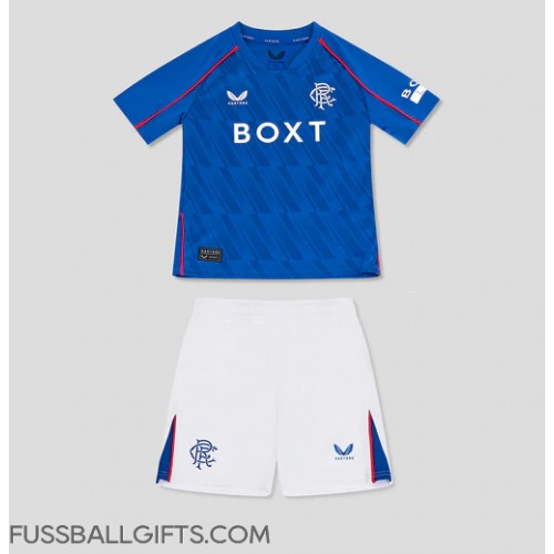 Rangers Fußballbekleidung Heimtrikot Kinder 2024-25 Kurzarm (+ kurze hosen)